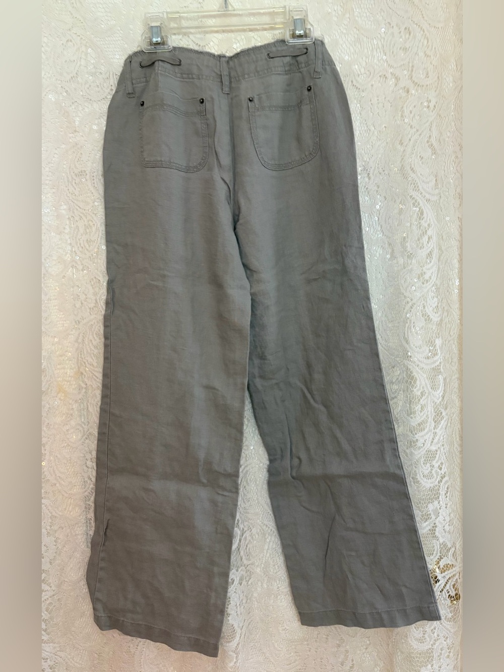 INC International Concepts Pre-loved Women’s Relaxed Drawstring Pants Gray 2P - Picture 4 of 7